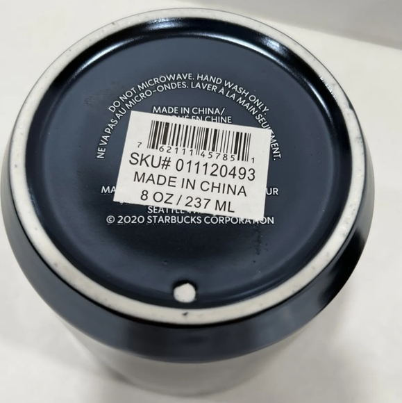 Starbucks Ceramic Double Wall Tumbler 8oz Iridescent Blue short mug Siren Logo - Picture 9 of 16